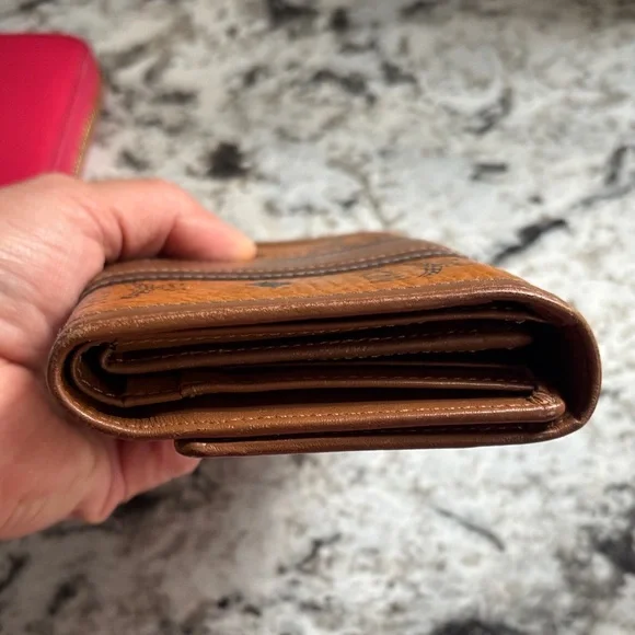 MCM Cognac and Dark Brown Leather Wallet - EUC - Picture 14 of 16